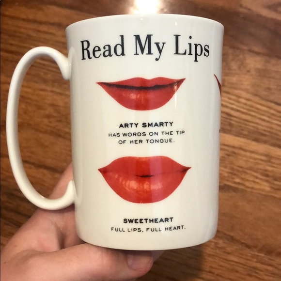 Kate Spade Read My Lips Coffee Mug